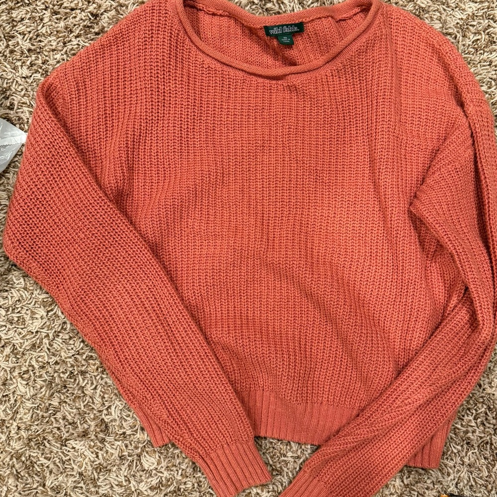 Wild Fable Coral Crew Neck Sweater